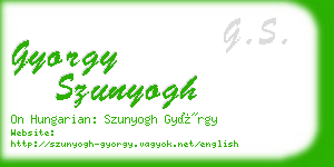 gyorgy szunyogh business card